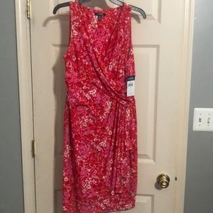 Chaps sleeveless floral dress